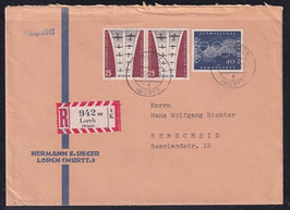 BERL-B 188 +BRD 335 Mischfrankatur ; Einschreiben