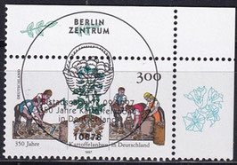 BRD 1946 gestempelt mit ESST und Eckrand rechts oben