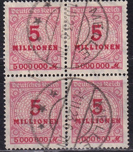 DR 317 gestempelt Viererblock