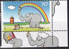 BRD 3292 postfrisch mit Eckrand rechts unten