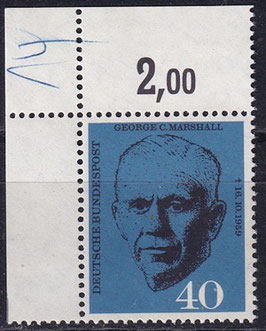 BRD 344 postfrisch mit Eckrand links oben