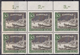 BERL 219 postfrisch 6er-Block mit Bogenrand oben