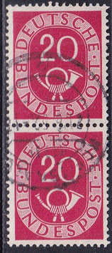 BRD 130 gestempelt senkrechtes Paar