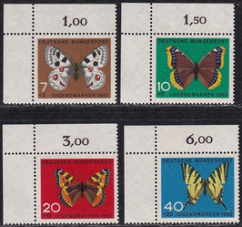 BRD 376-379 postfrisch mit Eckrand links oben