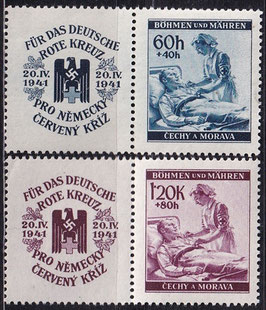 W2BM 62-63 postfrisch mit Zierfeld