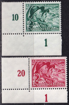 DR 684-685 postfrisch mit Eckränder links unten