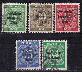 SBZ 207-211 gestempelt
