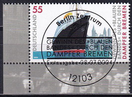 BRD 2412 gestempelt ESST Eckrand links unten