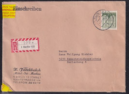 BERL-B 283 Einzelfrankatur / Einschreiben