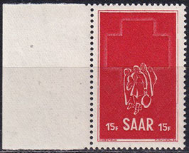 SAAR 318 postfrisch mit Bogenrand links