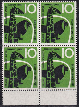 BRD 288 postfrisch Viererblock mit Bogenrand unten