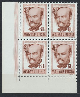 HUN 2163 postfrisch Viererblock mit Eckrand links unten