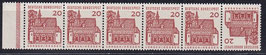 BRD K6+ 6x456 postfrisch mit Bogenrand links (MH11)