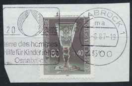 BRD 1298 gestempelt auf Briefstück