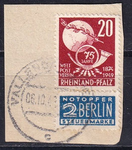 FRZO-RHPF 51 gestempelt mit Notopfer auf Briefstück