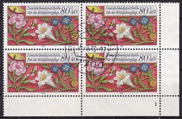 BERL 746 gestempelt Viererblock mit Eckrand rechts unten (FN1)