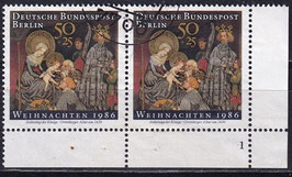 BERL 769 gestempelt waagrechtes Paar mit Eckrand rechts unten (FN1)