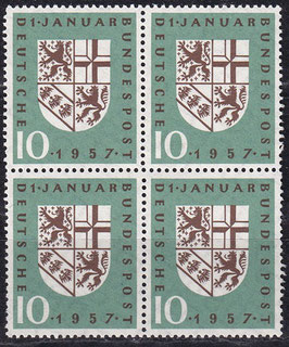 BRD 249 postfrisch Viererblock