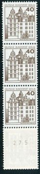BERL 614 A R postfrisch, 5er Streifen mit rückseitger Nummer -275-