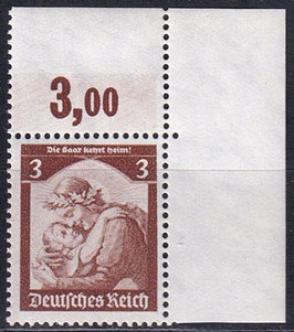 DR 565 postfrisch mit Eckrand rechts oben