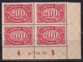 DR 248 HAN postfrisch Viererblock mit Eckrand rechts unten