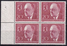 BERL 192 postfrisch Viererblock mit Bogenrand links
