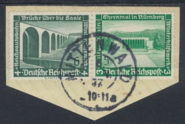 DR 636-637 gestempelt auf Briefstück