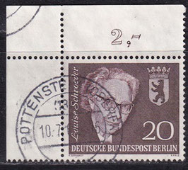 BERL 198 gestempelt mit Eckrand  links oben
