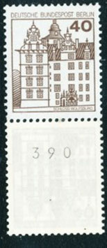 BERL 614 A R postfrisch, 3er Streifen mit rückseitger Nummer -390-