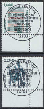 BRD 2306A-2307A  gestempelt ESST mit Eckrand rechts unten