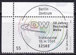 BRD 2334 gestempelt ESST mit Eckrand links oben