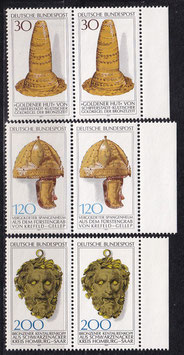 BRD 943-945 postfrisch waagrechte Paare mit Bogenrand rechts