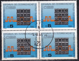 AT 1938 gestempelt Viererblock