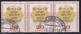 BERL 175 gestempelt 3er-Streifen