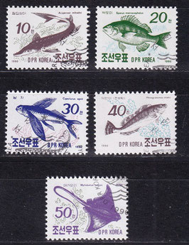 KO-Fische 3154-3158 gestempelt