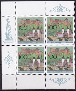 BRD 1868 postfrisch Viererblock mit Bogenrand