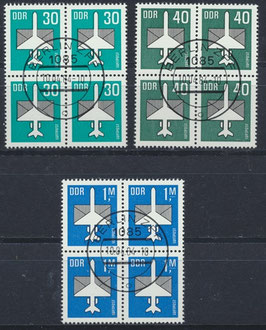 DDR 2751-2753  philat. Stempel Viererblöcke