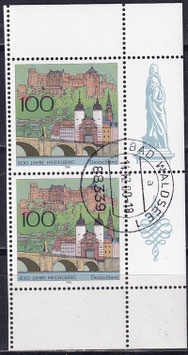 BRD 1868 gestempelt senkrechtes Paar mit Bogenrand