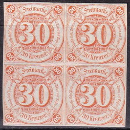 TT 25 ungebraucht mit Falz / postfrisch Viererblock