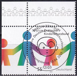 BRD 2333 gestempelt ESST mit Eckrand links oben