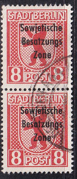 SBZ 202A gestempelt senkrechtes Paar