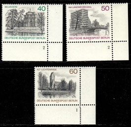 BERL 578-580 postfrisch mit Eckrand rechts unten