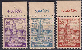 SBZ 162AZ-164AZ postfrisch mit Bogenrand oben