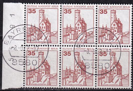 BERL 673 gestempelt 6er-Block mit Bogenrand links