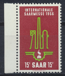 SAAR 368 postfrisch mit Bogenrand links
