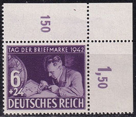 DR 811 postfrisch mit Eckrand rechts oben