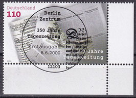 BRD 2123 gestempelt ESST mit Eckrand rechts unten