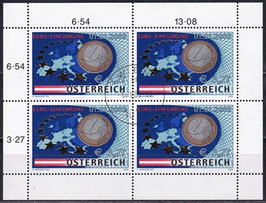 AT 2368 gestempelt Kleinbogen