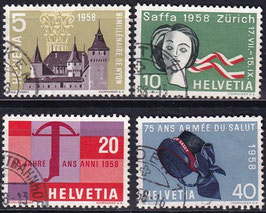 CH 653-656 gestempelt