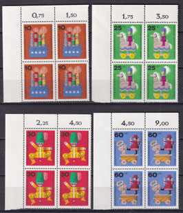 BERL 412-415 postfrisch Viererblocksatz mit Eckrand links oben